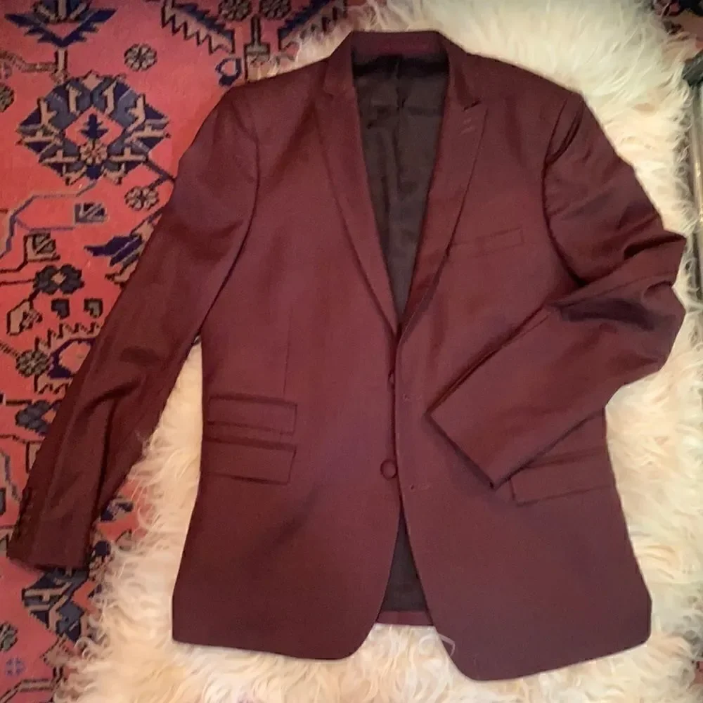 COPY - The Kooples men’s burgundy sport coat